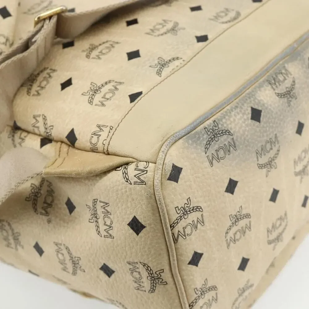 MCM Visetos Logogram Backpack Beige